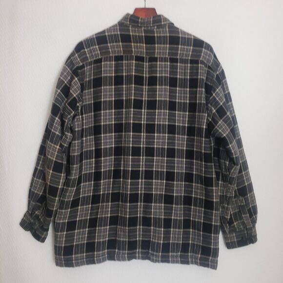 Vintage Arrow‎ Blue Jean Company Flannel Quilted Work Chore Shirt Shacket. Sz L - Picture 10 of 10